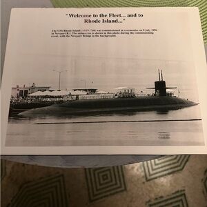 Vintage Black and White Submarine Illustration
